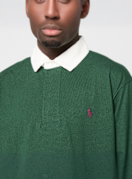 Polo Ralph Lauren, LS RUGBY M3-LONG SLEEVE-KNIT pale russet/trophy cream, green, Image 3 of 4