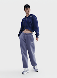 Nike, Sportswear Phoenix Fleece High-Waisted Oversized Sweatpants, fioletowy, Obraz 4 z 4