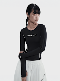 Nike, Sportswear Shox Long-Sleeve Top, black, Image 1 of 4