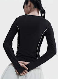 Nike, Sportswear Shox Long-Sleeve Top, black, Image 2 of 4
