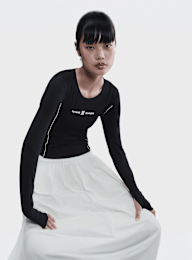 Nike, Sportswear Shox Long-Sleeve Top, black, Image 3 of 4