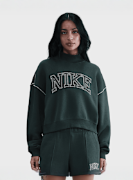 Nike, Sportswear Phoenix Fleece Mock-Neck Sweatshirt, green, Image 1 of 5