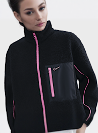 Nike, Sportswear Full-Zip High-Pile Fleece Jacket, zwart, Afbeelding 3 van 5