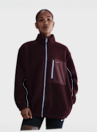 Nike, Sportswear Full-Zip High-Pile Fleece Jacket, red, Image 1 of 5