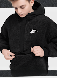Nike, Sportswear Club Fleece Loose 1/4-Zip Hoodie, black, Image 3 of 3
