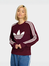 adidas Originals, Lurex Knit Crew, red, Image 1 of 5