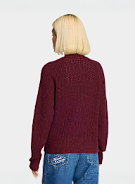 adidas Originals, Lurex Knit Crew, red, Image 2 of 5