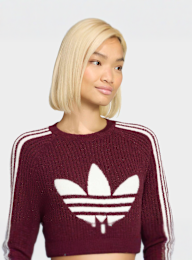 adidas Originals, Lurex Knit Crew, red, Image 3 of 5