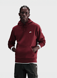 Nike, Club Fleece Hoodie, rood, Afbeelding 1 van 4