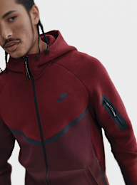 Nike, Tech Fleece Windrunner Full-Zip Jacket, red, Image 3 of 5