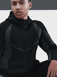 Nike, Tech Color-Block Full-Zip Fleece Windrunner Jacket, black, Image 3 of 5