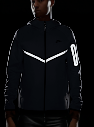 Nike, M NK TECH FLC WR FZ JKT REFLEC aluminum/black, blue, Image 5 of 6