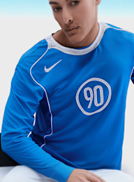 Nike, Total 90 Dri-FIT Long-Sleeve Soccer Top, niebieski, Obraz 5 z 6