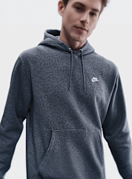 Nike, Club Fleece Hoodie, szary, Obraz 3 z 4