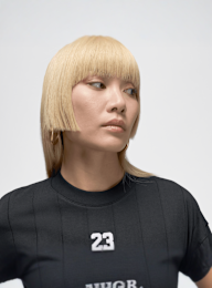 Jordan, Brooklyn Longsleeve Loose Top, black, Image 3 of 6