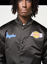 Mitchell & Ness, Black Out Satin Jacket Los Angeles Lakers, black, Image 3 of 7