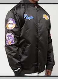 Mitchell & Ness, Black Out Satin Jacket Los Angeles Lakers, black, Image 6 of 7