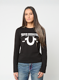 True Religion, Long Sleeve Tee Slim Fit, czarny, Obraz 1 z 4