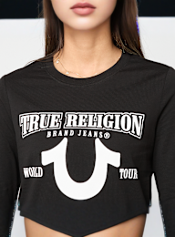 True Religion, Long Sleeve Tee Slim Fit, zwart, Afbeelding 3 van 4