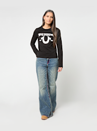 True Religion, Long Sleeve Tee Slim Fit, czarny, Obraz 4 z 4