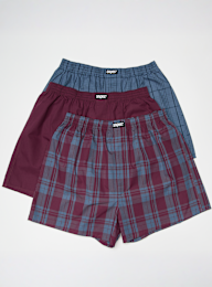 SNIPES, Woven Label 3er Pack Woven Boxershorts navy, grey, multi-colour, Image 1 of 2