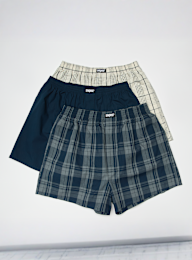 SNIPES, Woven Label 3er Pack Woven Boxershorts blue, aubergine, blue, Image 1 of 2