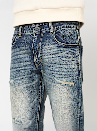 Smoke Rise, HEAVY WHISKER EFFECT JEANS OWNES BLUE, blue, Image 3 of 5