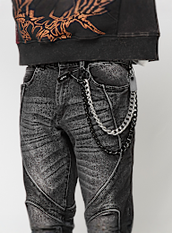 Smoke Rise, Color Block & Piping Jeans, zwart, Afbeelding 3 van 5