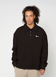 Pegador, Signar Waffle Polo Longsleeve, zwart, Afbeelding 1 van 4