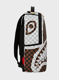 SPRAYGROUND, Cream and Brown Tear Check Backpack, brown, Image 3 of 7