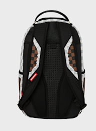 SPRAYGROUND, Cream and Brown Tear Check Backpack, brown, Image 4 of 7