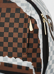 SPRAYGROUND, Cream and Brown Tear Check Backpack, brown, Image 5 of 7