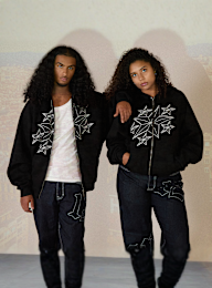 125mm x SNIPES, Oversized Raglan Zip Hoodie 125mm x SNIPES, czarny, Obraz 1 z 8