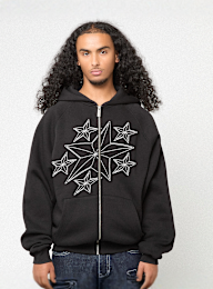 125mm x SNIPES, Oversized Raglan Zip Hoodie 125mm x SNIPES, zwart, Afbeelding 2 van 8