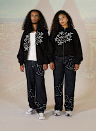 125mm x SNIPES, Oversized Raglan Zip Hoodie 125mm x SNIPES, czarny, Obraz 8 z 8