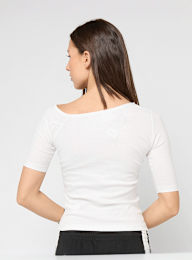 Urban Classics, Organic Asymmetric Rib Tee, white, Image 2 of 3