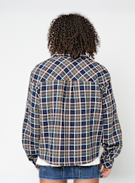 Karl Kani, Small Signature Cropped Check Shirt, multi-colour, Image 2 of 4