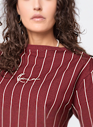 Karl Kani, Small Signature Essential Pinstripe Oversized Tee, rood, Afbeelding 3 van 4