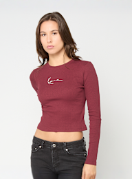 Karl Kani, Small Signature Short Rib LS, rood, Afbeelding 1 van 4