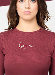 Karl Kani, Small Signature Short Rib LS, rood, Afbeelding 3 van 4