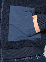 Karl Kani, OG Crop Teddy Bomber Jacket, blue, Image 4 of 5