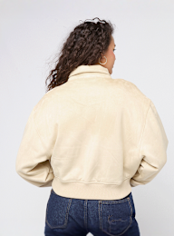 Karl Kani, Signature Faux Suede OS Bomber Jacket, beige, Image 2 of 4