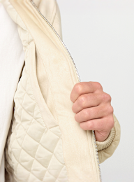 Karl Kani, Kani Legacy Faux Suede Bowling Jacket, beige, Image 4 of 5