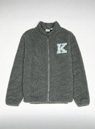 Karl Kani, Retro Patch Teddy Trackjacket Junior, grijs, Afbeelding 1 van 4