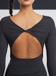 Urban Classics, Ladies Slim Fit Longsleeve, black, Image 3 of 4