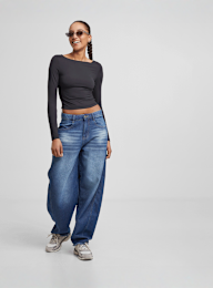 Urban Classics, Ladies Slim Fit Longsleeve, black, Image 4 of 4