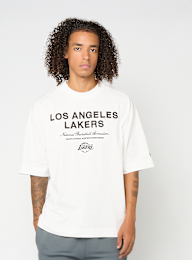 New Era, NBA LINEAR GRAPHIC BOX TEE LOS ANGELES LAKERS WHI, white, Image 1 of 5