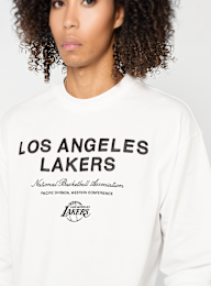 New Era, NBA LINEAR GRAPHIC BOX TEE LOS ANGELES LAKERS WHI, white, Image 3 of 5