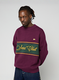 Prohibited, Contrast SC Knit Sweater, red, Image 1 of 4