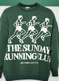 Another Cotton Lab, Sunday Running Knit Sweater, green, Image 3 of 5